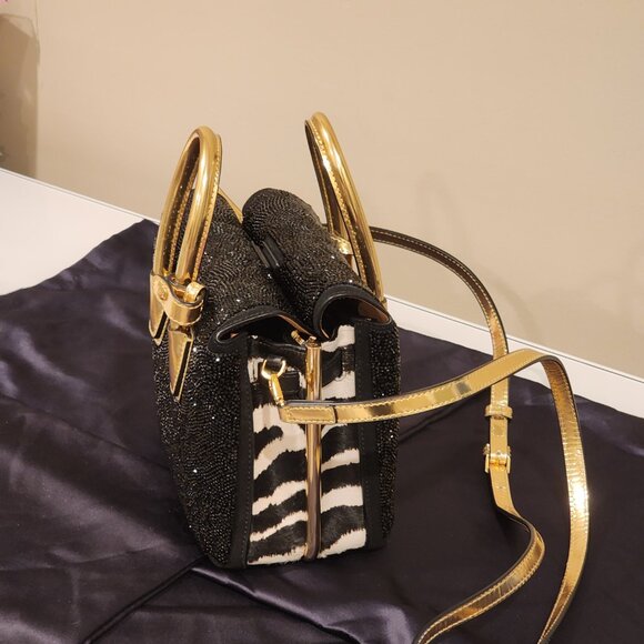 Brand New!! MCM: Mini Embellished “Milla” Special Black bag - Picture 8 of 13